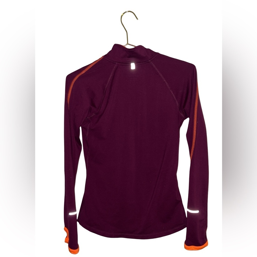 Nike Women's Maroon Dri-Fit Long Sleeve Shirt Size XS P2P 18" - Picture 2 of 4